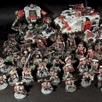 Space Marines Blood Angels Successor Primaris Intercessor Redemptor Dreadnought by NeonForgeStudio