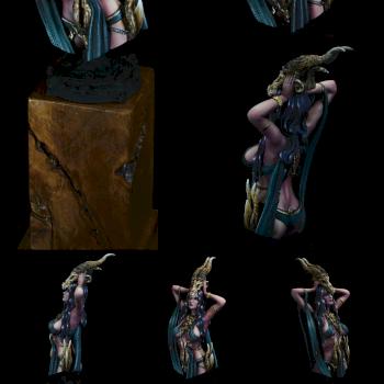 Boneflesh Necromancer from Gilded Lion Miniatures sculpted by Printomancer3D by Jamie M