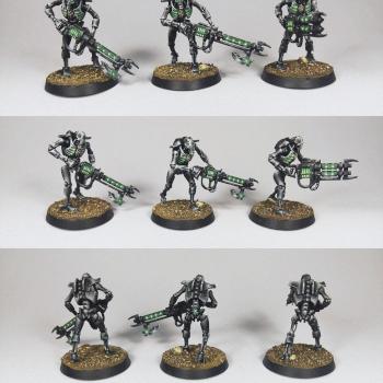 Necron Warriors by TomDarkman