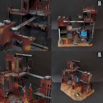 Hive City Terrain Necromunda Kill Team by NeonForgeStudio