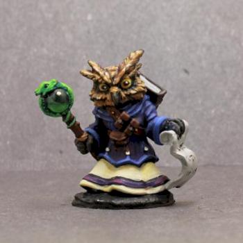 Dark Sword Owl Mage with Staff by superbug983