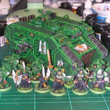 Space Marine Dark Angel Command Group by Cyranc