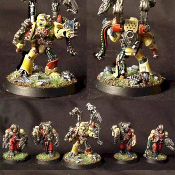 Techmarine with Servitors by Philippus