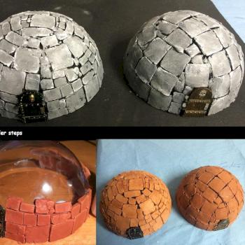 Scratch-built fantasy domed buildings by Byteknight
