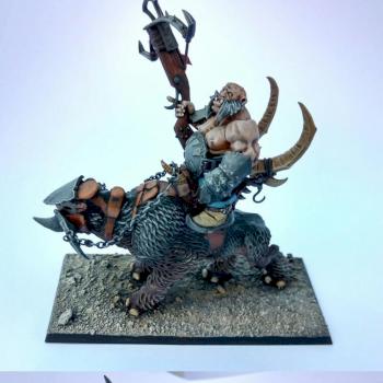 Ogre Hunter on Mournfang conversion by Babhoon
