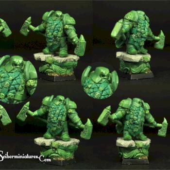 Dwarf Lord original green stuff sculpture by Scibor