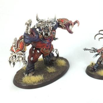 Khorne Bloodbound Bloodstoker and Khorgorath by Mens Paints Studio