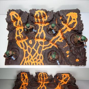 Salamander Firedrakes Terminators with handmade display base by Brother Charon