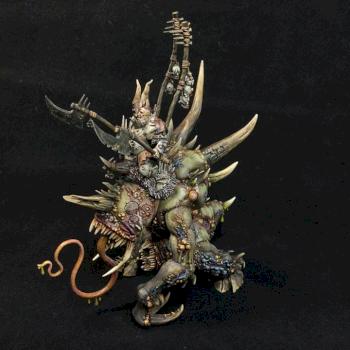 Maggoth Lord Orghotts Deamonspew Chaos Lord of Nurgle by sschmella
