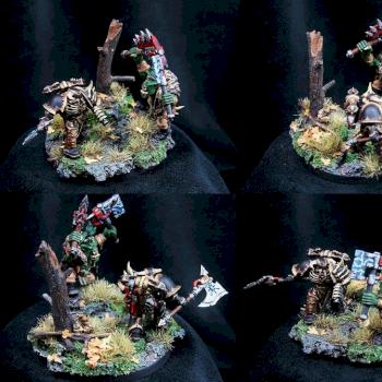 Ork vs Chaos Chosen Duel by tedkoob