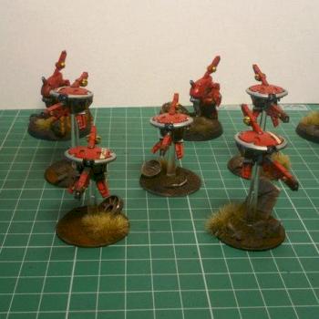 Tau Sniper Drone Team by fenrirfrozen