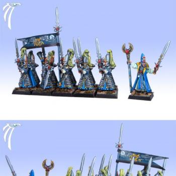 High Elf Swordmaster Unit with Mage by WhiteRavenFactory