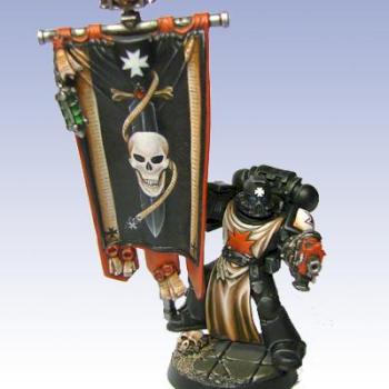 Black Templar Standard Bearer by hellfire studio