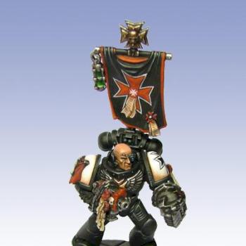Black Templar Veteran Sergeant by hellfire studio