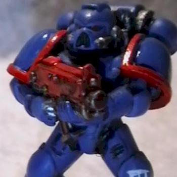 Ultra Marine Trooper, 3rd Company, 3rd Squad by hcordes