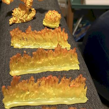 Large Fire Elemental & Self Sculpted Fire by Nerdmancer
