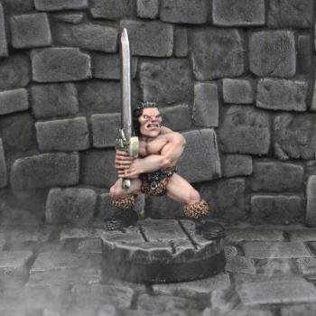 Human Barbarian - Fantasy Hero Miniatures by Rhys-WWG