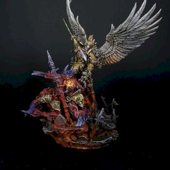 Sanguinius with diorama base by essentia_artis