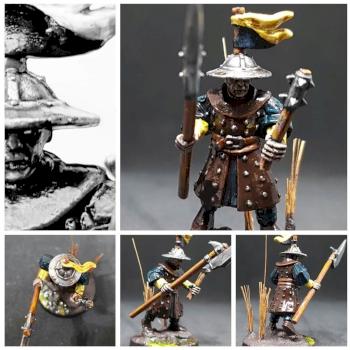 Mousillon Men-at-Arms (Irregular) with Halberd & Mace ~ Bretonnia by Harrowfear