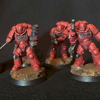 Primaris Blood Angels squad by Soyg