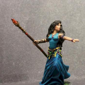 Dark Sword Female Sorceress with Staff by superbug983