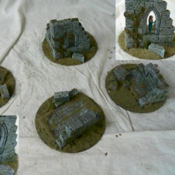 Set of Four Gothic Ruins by battlescenerylady