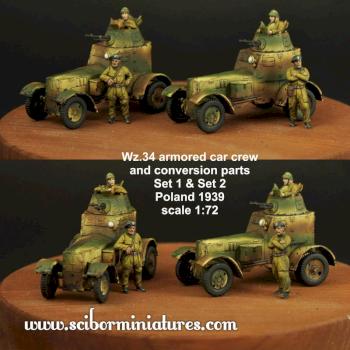 1:72 Polish Wz.34 armored car crew by Scibor