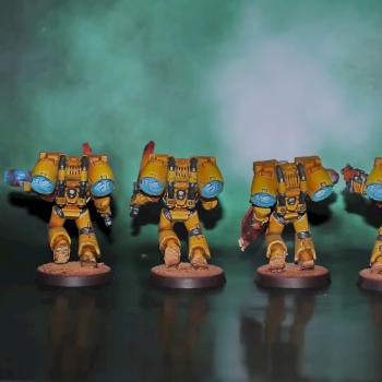 Imperial Fists Assault Squad by miniaturesshop