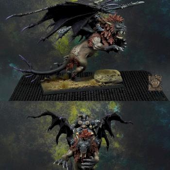 Warriors of Chaos Lord on Manticore by Vathaar