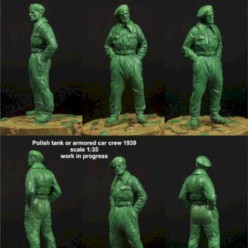 1:35 scale Polish tank crew 1939 by Scibor