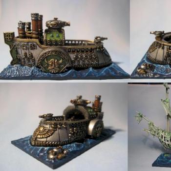 Dreadfleet Dwarf ship by greensamurai