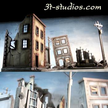 3 Piece Urban Brownstone City Block Set by Terraformer