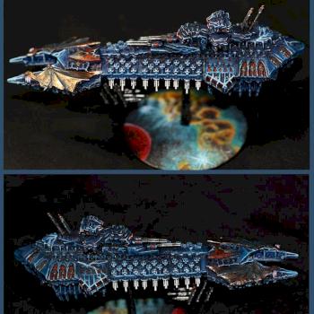 Night Lords Venerable Battle Barge by zekaine