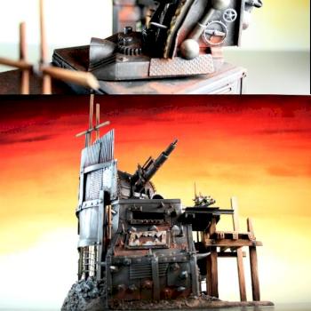 Ironclad Ork Outpost With Defense Cannon by Terraformer