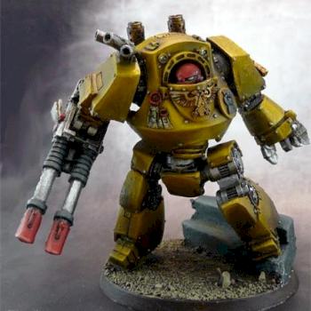 Imperial fist Contemptor Dreadnought by Doom77