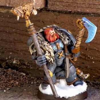 Space Wolf Rune Priest with Runic Blade ICEFANG by Captain_Chronos