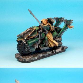 Dark Angels Ravenwing Master or Lord on bike by rene