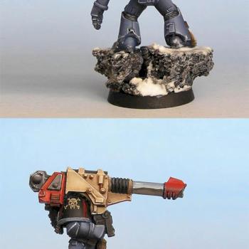 Space Wolf brother with Lascannon by Cesnak
