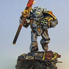 Warhammer 40k Grey Knight on sculpted base by Wappellious