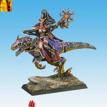 Dark Elf Supreme Sorceress On Cold One by MiG