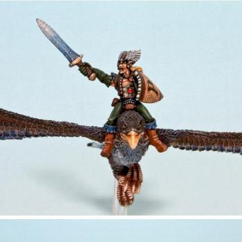 Wood Elf Hero on War Eagle by buracum123