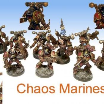chaos marine squad by miniatureheaven