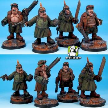 Steampunk Prussian Schutzen Sturmgruppe  from Scibor Monstrous Miniatures by Scibor