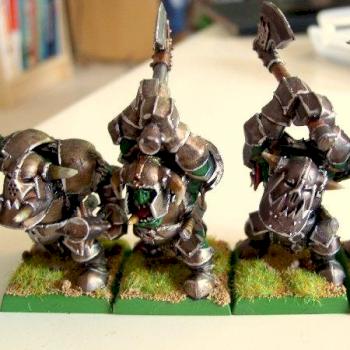 4 Black Orcs by polished stone