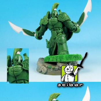 Science Fiction Spartan Warrior Greenstuff Sculpture by Scibor