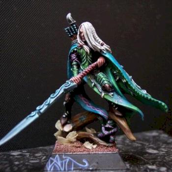 wood elf lord with great weapon by Lords of Glamorgarth