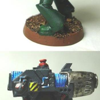 Dark Angel Space Marine - Plasma Cannon Trooper by Townrazer