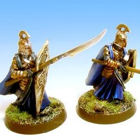 2 x LOTR Elves with spears warhammer , nicely painted! by o0Dekker0o