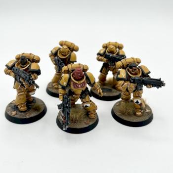 5X Primaris Intercessors Imperial fists space marines WARHAMMER 40k by juanlurockerman