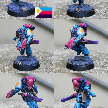 Polyamory pride color scheme Assault Space-Marine by CerberusXt